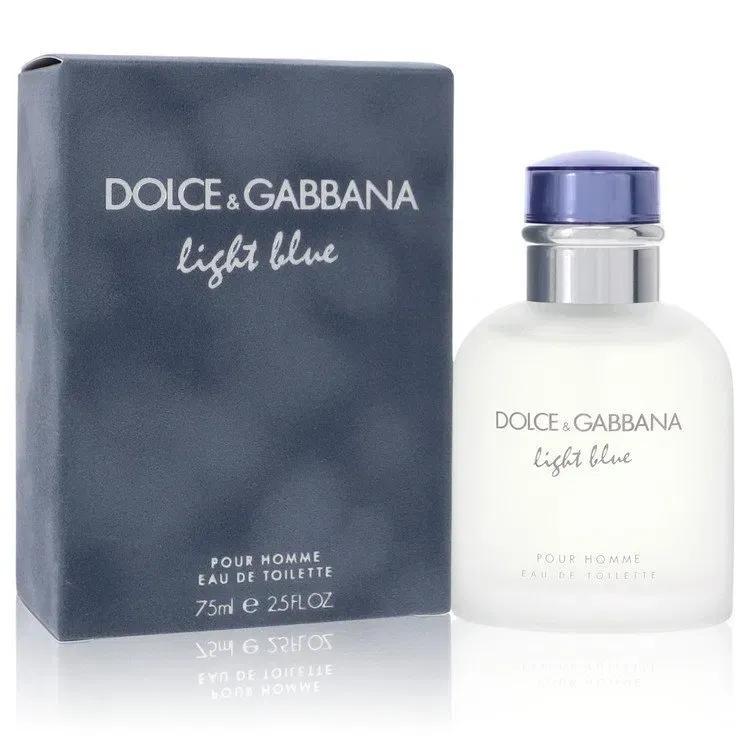 Light blue Dolce & Gabbana Pour Homme perfume bottle